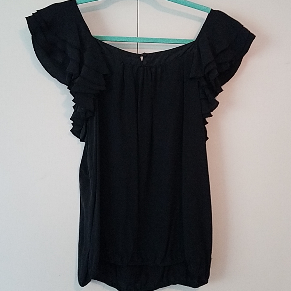 Belle gray silk blouse